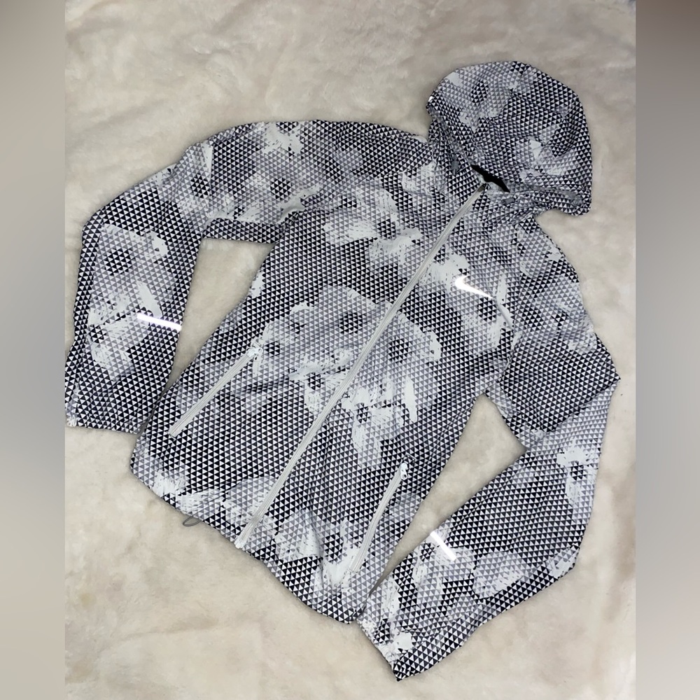 Y2k Nike Floral Running Womens Nylon Full-Zip Windbreaker